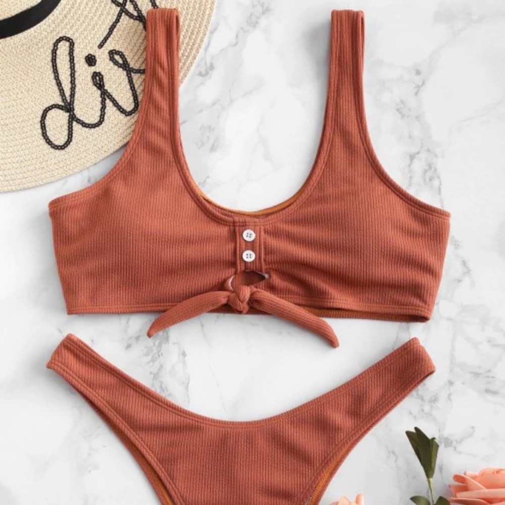 brownish red bikini